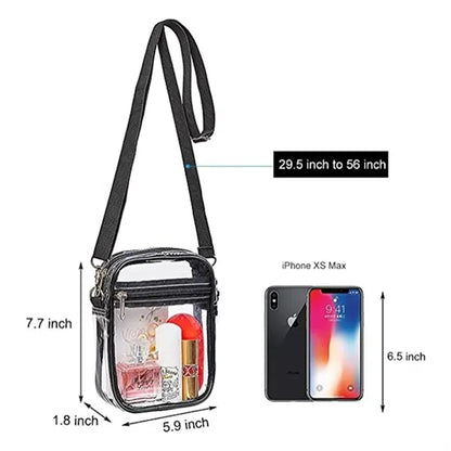 Clear Stadium Approved Crossbody Bag for Men and Women