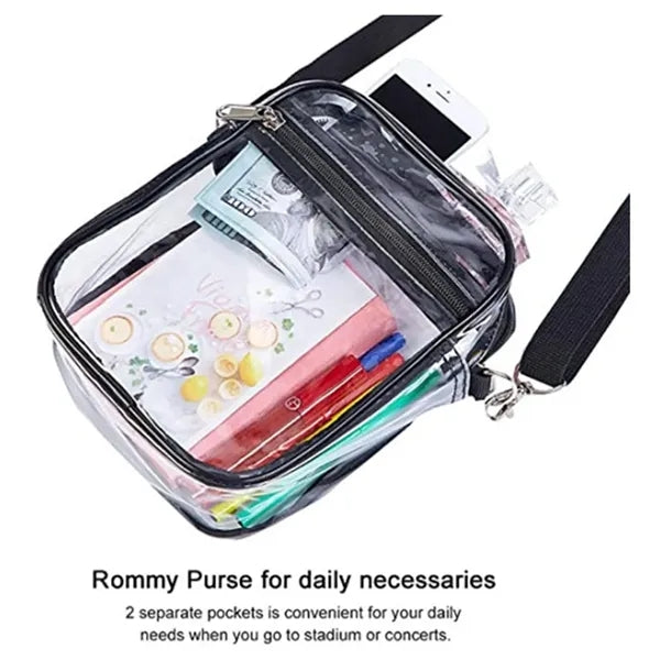 Clear Stadium Approved Crossbody Bag for Men and Women