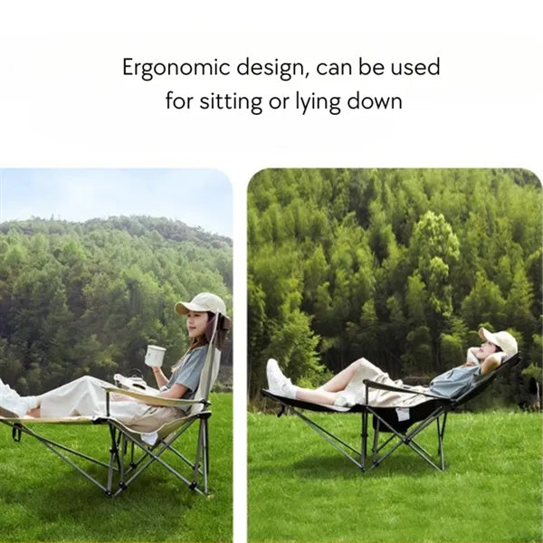 Folding Camping Chair With Footrest