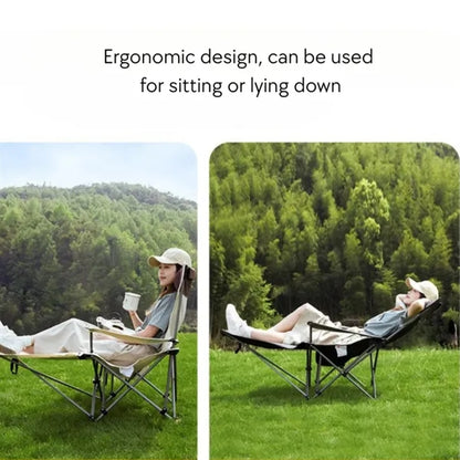 Folding Camping Chair With Footrest