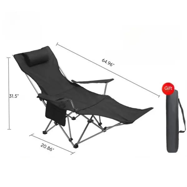 Folding Camping Chair With Footrest