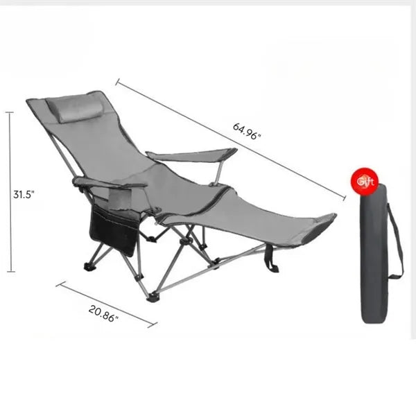 Folding Camping Chair With Footrest