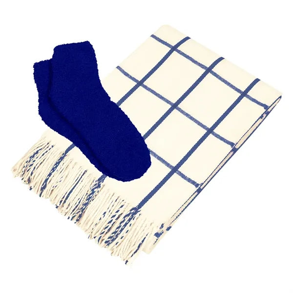 Charleston Throw & Fuzzy Socks Set