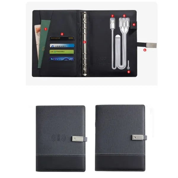 8000 mAh Wireless Charging Notebook Power Bank