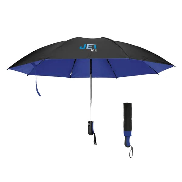 46" Arc Two-Tone rPET Inversion Umbrella