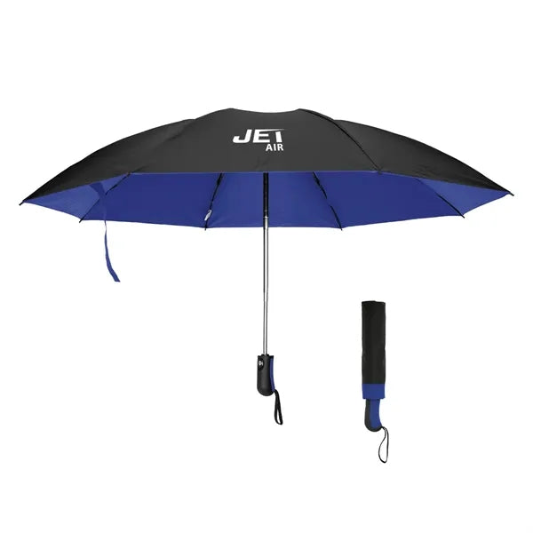 46" Arc Two-Tone rPET Inversion Umbrella