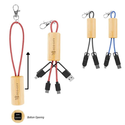 Bamboo Slider Multi-Chargin Cables