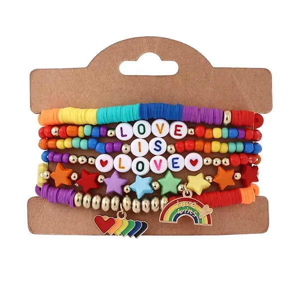 LGBT Pride Smiley Stretch Bracelets