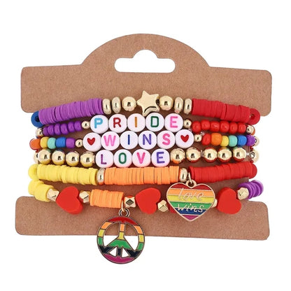 LGBT Pride Smiley Stretch Bracelets