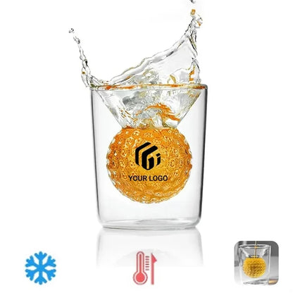 Funny 3D shape whiskey cocktail gifts golf ball shot glass