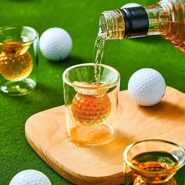 Funny 3D shape whiskey cocktail gifts golf ball shot glass
