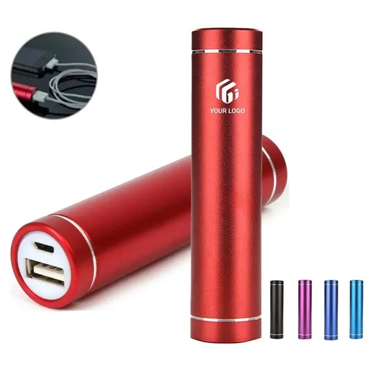 Portable 2000mAh Cylindrical Compact External Power Bank