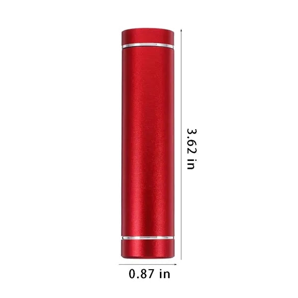 Portable 2000mAh Cylindrical Compact External Power Bank