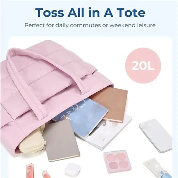 Lightweight Puffy Tote Bag