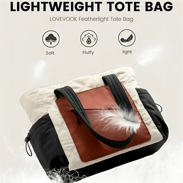 Puffer Bag and Work Bags with Zipper for Travel