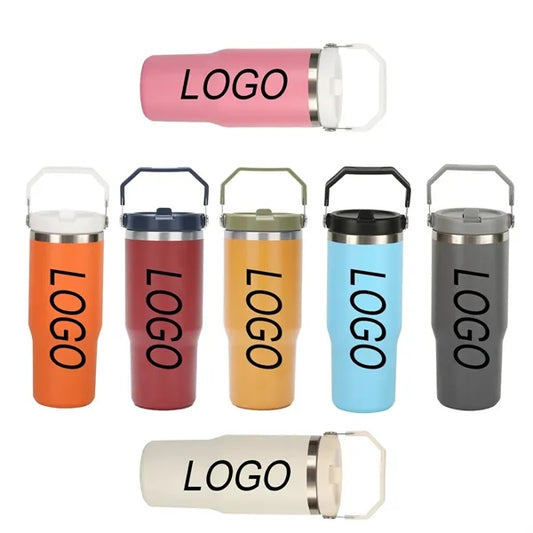 30oz 304 Stainless Steel Handle-Equipped Straw-Included Cup