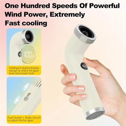 Adjustable high speeds portable mini air turbo handheld fan