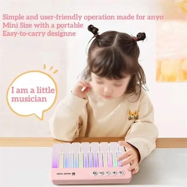 Portable toys mini electronic light up kids piano keyboard