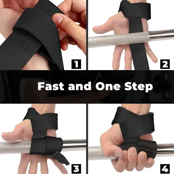 Gym workout resistance pull weightlifting straps grips band