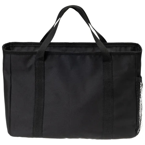 Solid Color Insulated Lunch Bag with Zipper Pockets