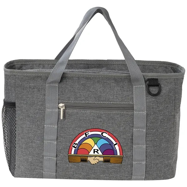 Heather Lite Insulated Lunch Bag with Zipper Pockets