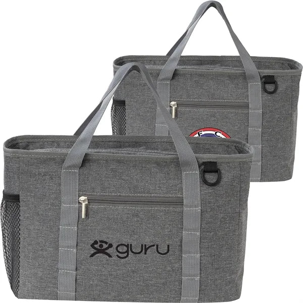 Heather Lite Insulated Lunch Bag with Zipper Pockets