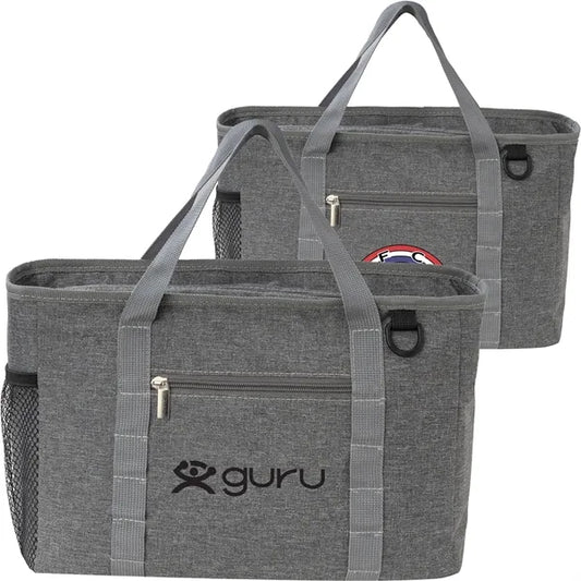 Heather Lite Insulated Lunch Bag with Zipper Pockets