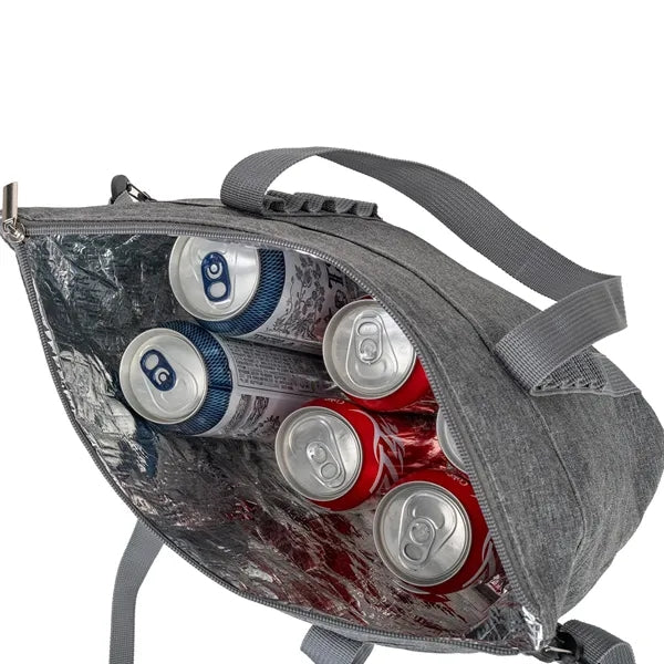 Heather Lite Insulated Lunch Bag with Strap and Pockets