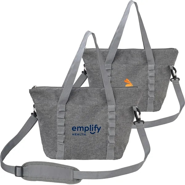 Heather Lite Insulated Lunch Bag with Strap and Pockets