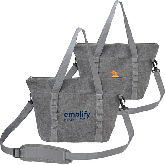 Heather Lite Insulated Lunch Bag with Strap and Pockets