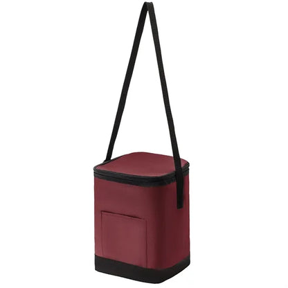 600D Solid color Insulated Lunch Bag with Adjustable Handles