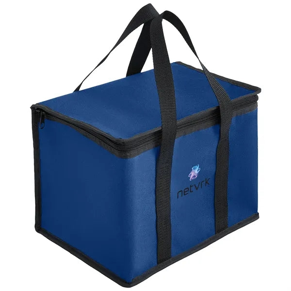600D Insulated Zipper closure Lunch Bag with Double Handles