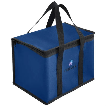 600D Insulated Zipper closure Lunch Bag with Double Handles