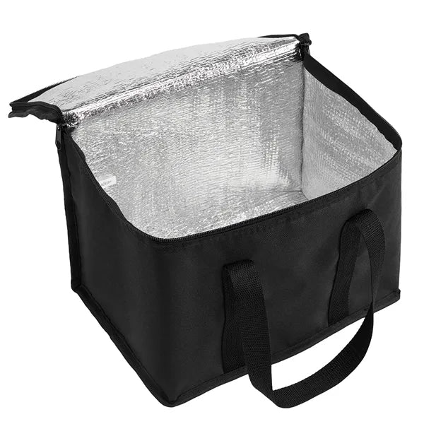 600D Insulated Zipper closure Lunch Bag with Double Handles