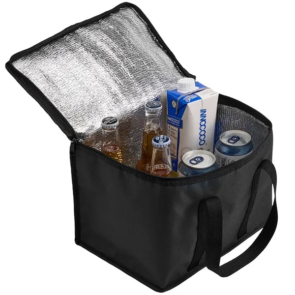 600D Insulated Zipper closure Lunch Bag with Double Handles