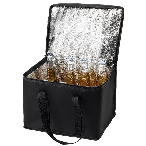 600D Insulated Zipper closure Lunch Bag with Double Handles