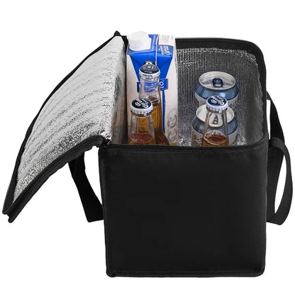 600D Insulated Zipper closure Lunch Bag with Double Handles