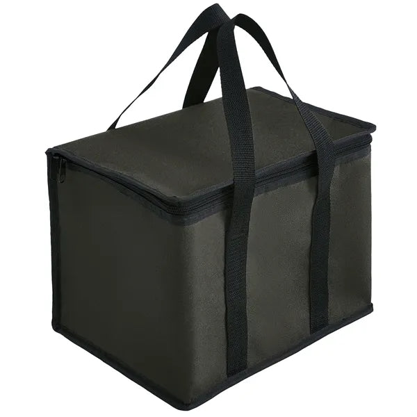600D Insulated Zipper closure Lunch Bag with Double Handles
