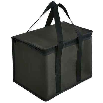 600D Insulated Zipper closure Lunch Bag with Double Handles