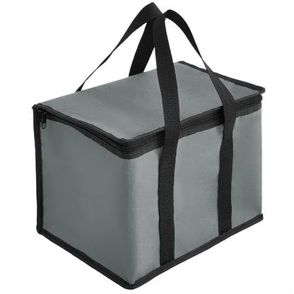 600D Insulated Zipper closure Lunch Bag with Double Handles