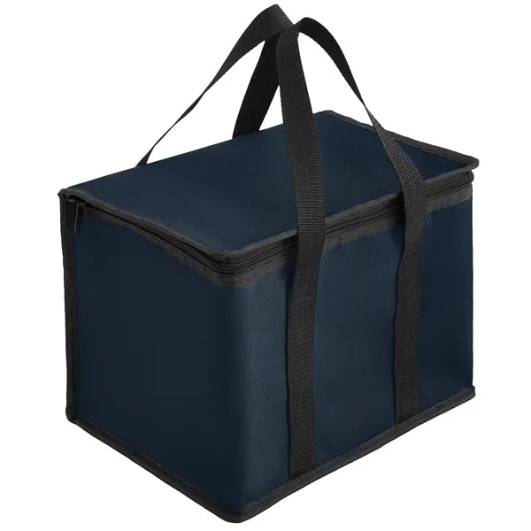 600D Insulated Zipper closure Lunch Bag with Double Handles