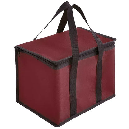 600D Insulated Zipper closure Lunch Bag with Double Handles