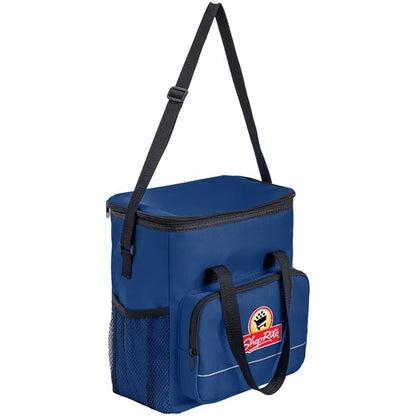 600D Insulated Lunch Bag with Mesh Pocket & Double Handles