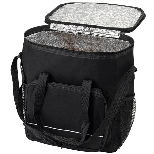 600D Insulated Lunch Bag with Mesh Pocket & Double Handles