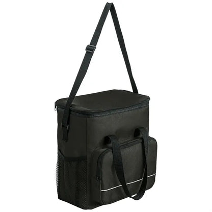 600D Insulated Lunch Bag with Mesh Pocket & Double Handles