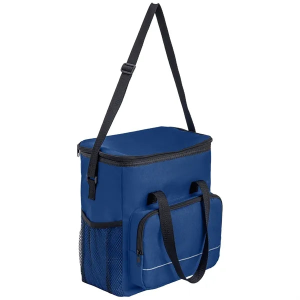 600D Insulated Lunch Bag with Mesh Pocket & Double Handles