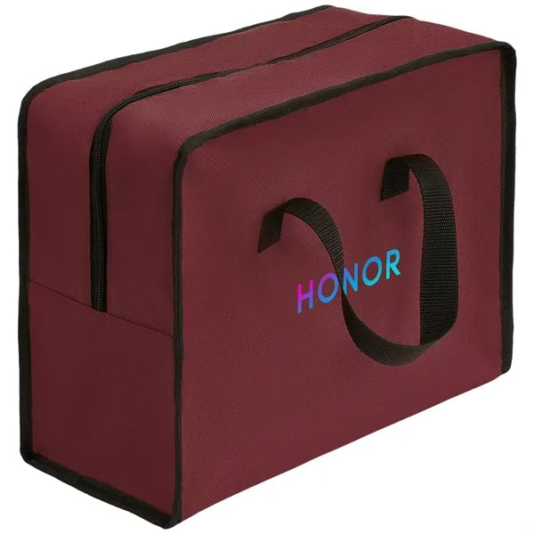 600D Insulated Slim Lunch Bag with Double Handles