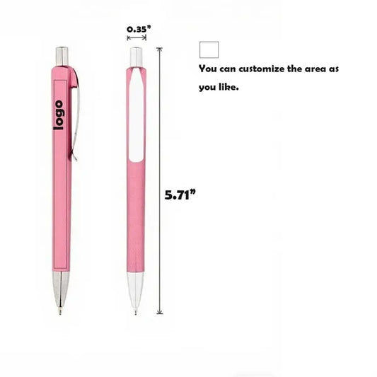 Metal Clip Retractable Plastic Pen With Smooth Writing Tip