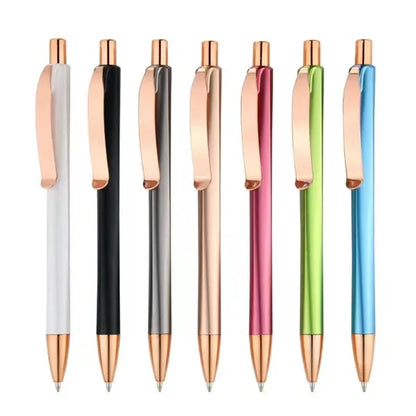 Metal Clip Retractable Plastic Pen With Smooth Writing Tip