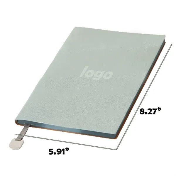 A5 Pebble-Grain Leather Notebook With Lined Pages